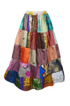 Womens Spicy Mocha Hippy Skirt Maxi Skirt, Patchwork Beach Festival Skirts S/M/L