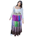 Women's Purple Multi Patchwork Maxi Skirt – Boho Chic Skirts S/M/L
