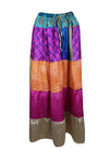 Womens Skirt Beige Pink Maxi Skirt Patchwork Boho Skirts S/M/L
