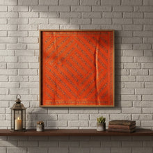  Ethnic Vintage Orange Sari Tapestry – Indian Brocade Bohemian Decorative Wall Hanging