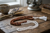 Shiva Shakti Rudraksha Quartz Crystal Mala – Energy Healing Meditation Necklace