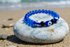 Mindful Evil Eye Bracelet – Yoga Wrist Mala Beads for Protection & Calm