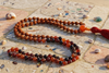Chakra Prayer Mala Beads – Rudraksha & Carnelian Healing Japa Mala for Meditation, Yoga