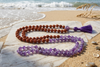 Yoga Meditation Amethyst Mala Necklace | Handmade Beads & Tassel Jewellery