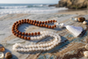 Rudraksha Moonstone Mala Beads Necklace | Handmade Japa Mala for Yoga & Meditation