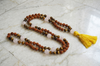 Prosperity Mala Beads Japamala | 108 Tiger Eye & Rose Quartz Yoga Meditation Necklace