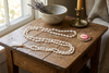 White Tulsa Yoga Mala Shri Vaibhav Laxmi Pendant Necklace