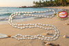 White Tulsa Yoga Mala Shri Vaibhav Laxmi Pendant Necklace