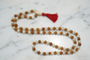Pearl Moon Beads Rudraksha Meditation Mala – Energy Clearing Japamala Necklace