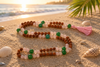 Rose Quartz Green Jade Rudraksha Mala Necklace | Handmade Meditation Gemstone Mala