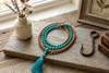 Handmade Turquoise Yoga Mala Beads | Buddhist Healing Japamala Necklace
