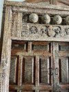Antique Indian Arch Rustic Carved Old World Architectural Doorway 95x64