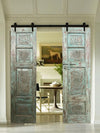 Antique India Teak Doors, Organic Green Nature Doors, Barn Doors 80