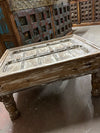 Antique Authentic Door Coffee Table Limewash Rustic Old Door Hall Tables
