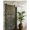 Vintage Carved Door Panel Distress Green Rustic Farmhouse Barn Door 