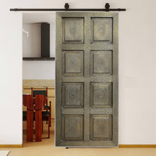  Authentic Vintage Brass Cladded Door Artisans Carved Barn Door