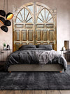HUGE Antique Antique Indo-Spanish Brass Cladded Teak Doors