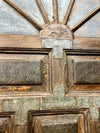 HUGE Antique Doors Indo-Spanish Brass Cladded Teak Entry Doors 118x92