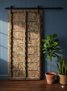  Antique Carved Door Teak Wood Rustic Farmhouse Garden Door 