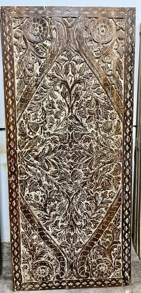Artisans Carved Vintage Wood Door Decorative Tree Of Life Barn Door 80x36