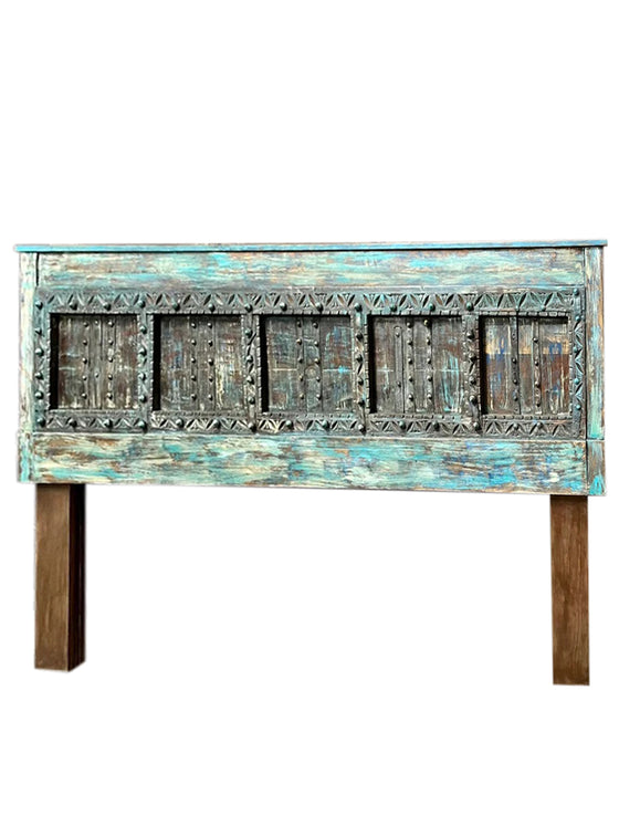 Antique Door Headboard Distressed Wood Door King Headboard