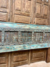 Antique Door Headboard Distressed Blue Wood Door King Headboard