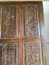 Rustic Carved Wood Door Six Panel Country Farmhouse Barn Door 84x36