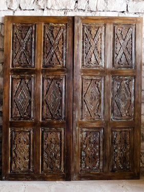 Diamond Carved Sliding Barn Door, Interior Door, Harmony Collection, Pantry Door 84x36