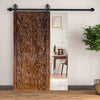 Tree of Life Carved Barn Door, Sliding Barndoor, Farmhouse Rustic Wall Sculpture 80x36