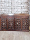 Rustic Carved Doors Credenza, Reclaimed Old Doors, Storage Chest, Buffet, Sideboard, 86