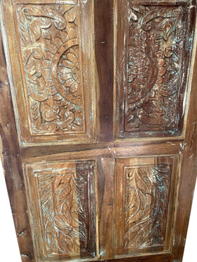 Vintage Floral Carved Barn Doors, Interior, Bedroom Sliding Barn Door, 7x3