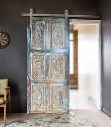  Vintage Hand Carved Door Wooden Rustic Farmhouse Door Barndoor