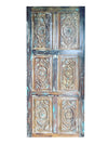 Vintage Pantry Door Hand Carved Wooden Door Rustic Barndoor 84x36
