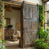 Vintage Carved Door – Rustic Reclaimed Farmhouse Barn Door | Handcrafted Wooden Door