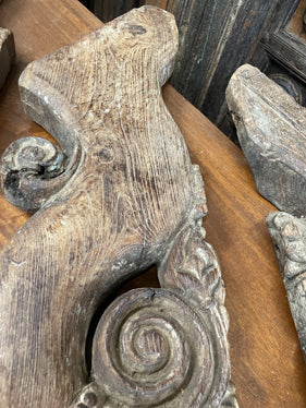 Vintage Corbel Wooden Architectural Corbels, Bracket, Wood dragon corbel, wall art decor