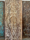 Vintage Lotus Mandala Carved Sliding Door, Wall Art, Custom Door, King Headboard, Panel 80