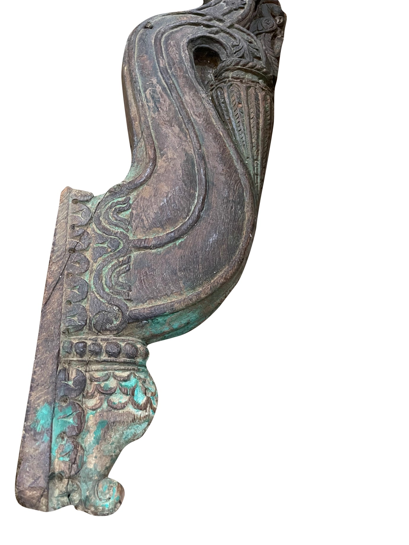 Artisan Crafted Corbel Bracket Floating Shelf Rustic Carved Elements