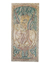 Vintage Colorful Krishna Wall Art, Hand-carved Krishna Under the Tree of Life, Custom Barndoor, 72