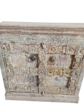 Vintage Whitewash Cabinet Vanity Rustic Vintage Storage Chest 38