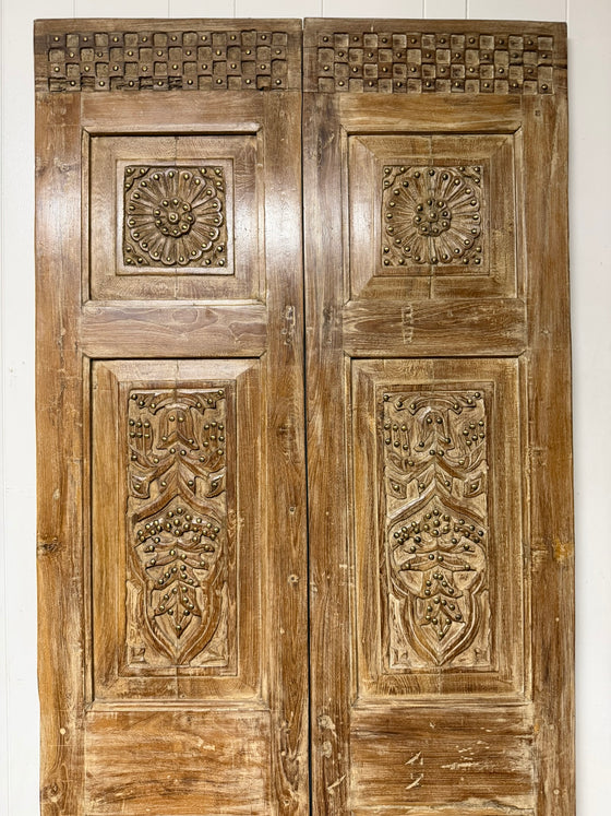 Antique Carved French Door Panels - Closet Pantry Double Doors 80X35