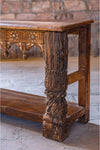 Carved Long Sofa table, Accent Table, Brass Floral Studs, Carved Console Table, Entryway Table 71