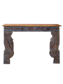  Indian Console Table made from Antique Architectural Elements, Entryway Table 49