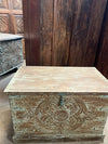 Antique Carved Trunk Heritage Bridal Hope Chest 35x23