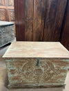 Antique Carved Trunk Heritage Bridal Hope Chest 35x23