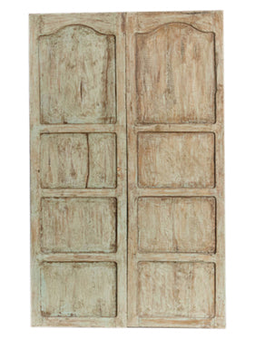 Pair Vintage Doors, Carved Doors, Barn Door, Hinged, Interior, 78