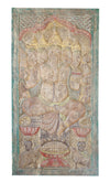 Vintage Panchmukhi Ganesha Wall Sculpture Temple Decor Wall Art 