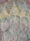 Vintage Panchmukhi Ganesha Wall Sculpture Temple Decor Wall Art 