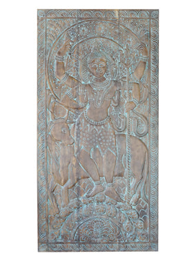 Vintage Standing Shiva & nandi Wall Art, Custom Sliding Barn Door