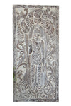 Vintage Standing Buddha Carved Wall Art