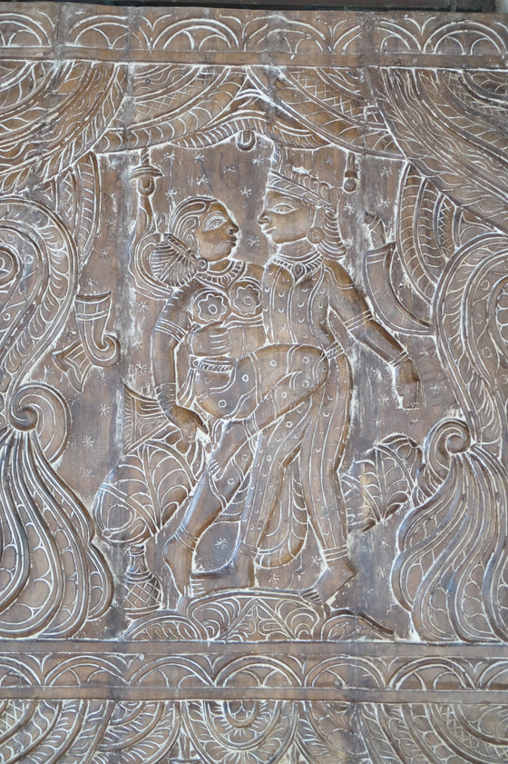 Kamasutra Carving Barn Door, Indian Carved Door Panel, Wall Sculpture 72